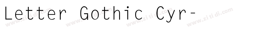 Letter Gothic Cyr字体转换